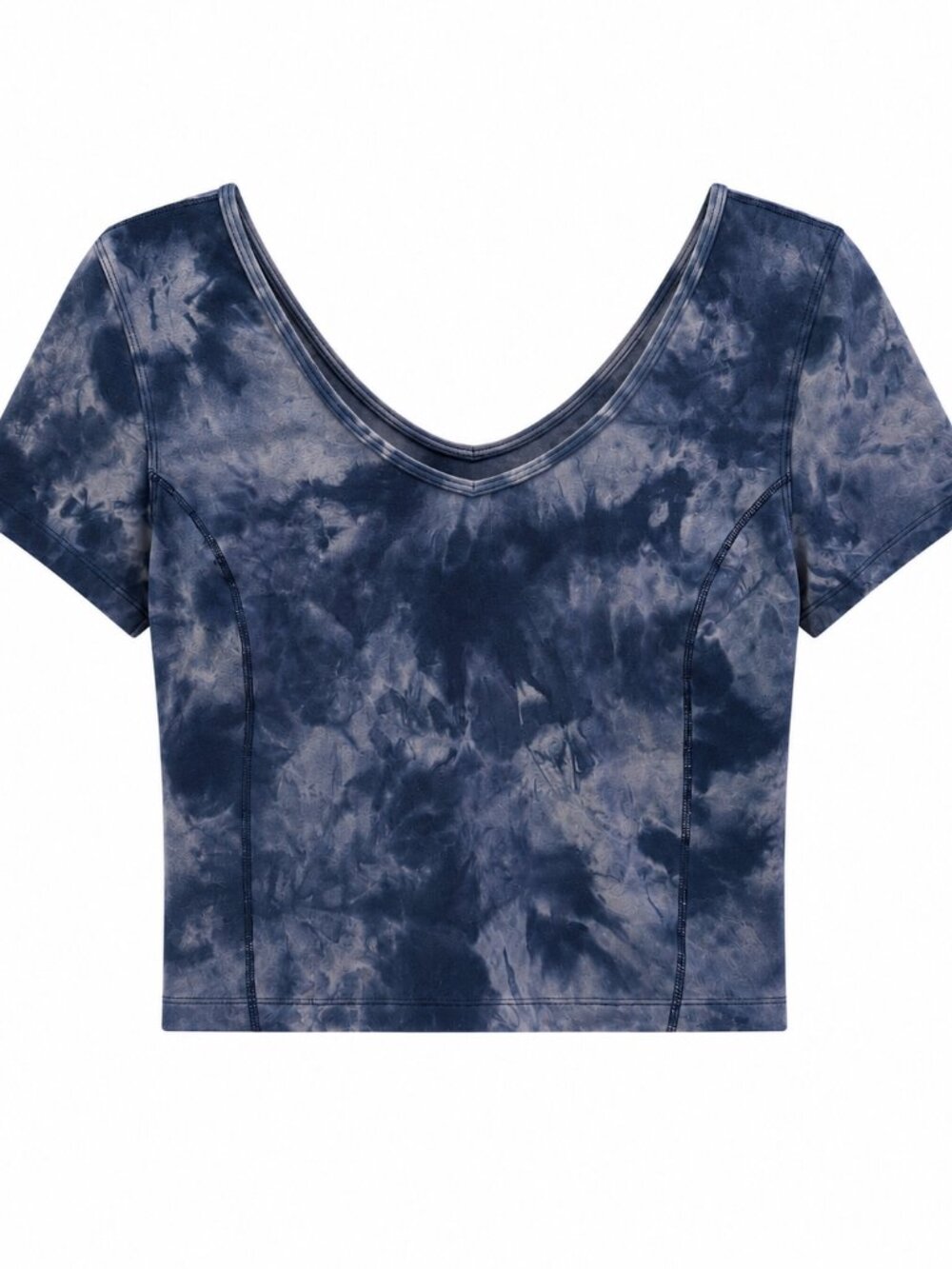 Lululemon Align Tee Diamond Dye Lunar Rock True Navy Size 8
